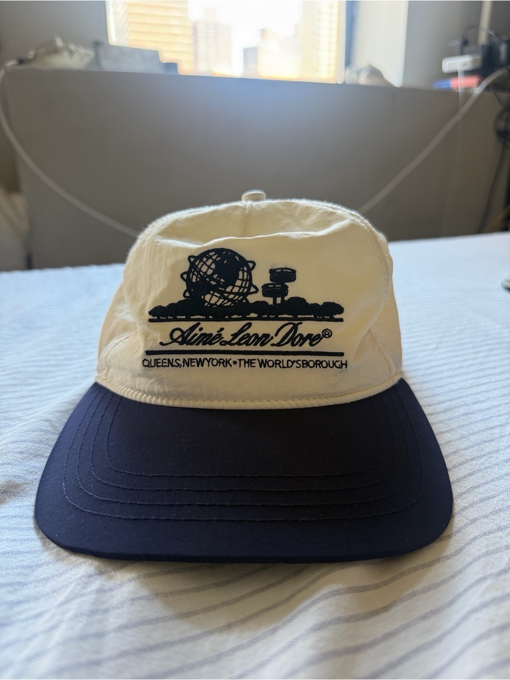 Aime Leon Dore  Cream and Navy Baseball Cap